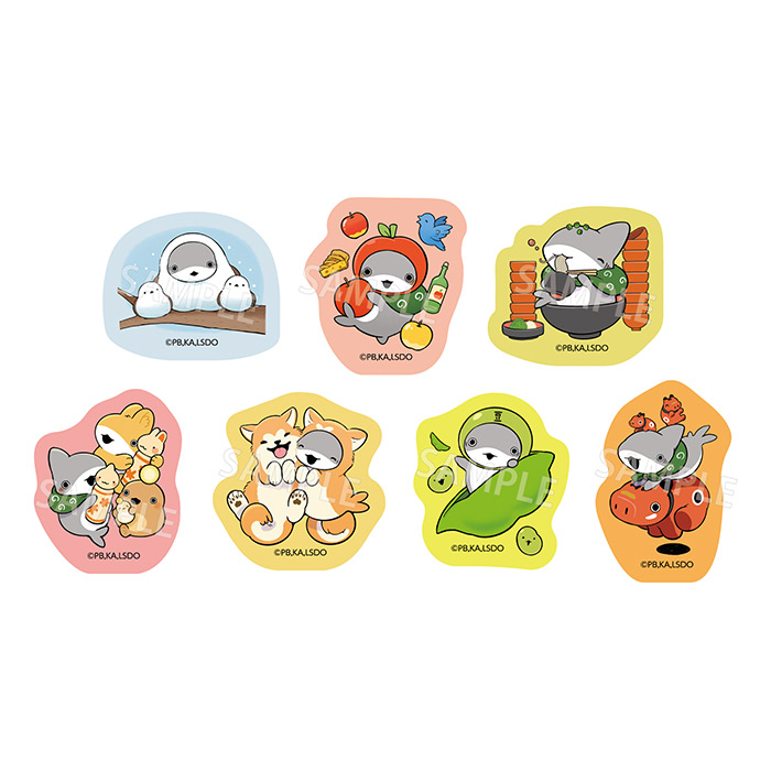 ご当地子ザメちゃん フレークシール 北海道・東北ver.