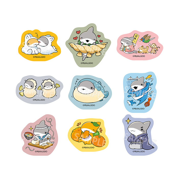 ご当地子ザメちゃん フレークシール 中国・四国ver.