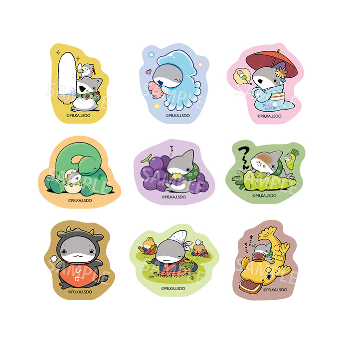 ご当地子ザメちゃん フレークシール 中部ver.